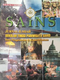 SAINS Jurnal Ilmiah STP Sahid Vol. 3, No. 1