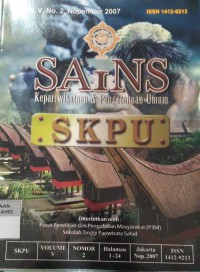 SAINS Kepariwisataan & Pengetahuan Umum (SKPU) Vol. 5, No. 2