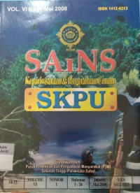 SAINS Kepariwisataan & Pengetahuan Umum (SKPU) Vol. 6, No. 1