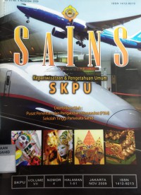 SAINS Kepariwisataan & Pengetahuan Umum Vol. 7, No. 4