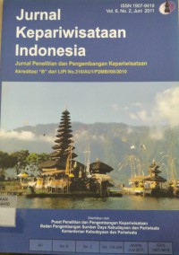 Image of Jurnal Kepariwisataan Indonesia Vol. 6, No. 2