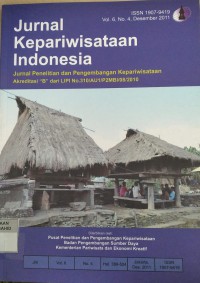 Jurnal Kepariwisataan Indonesia Vol. 6, No. 4