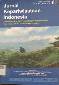 Jurnal Kepariwisataan Indonesia Vol. 8, No. 1