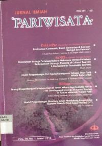 Jurnal Ilmiah Pariwisata Vol. 19, No. 1