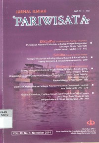 Jurnal Ilmiah Pariwisata Vol. 19, No. 3