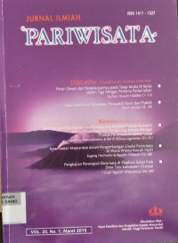 Jurnal Ilmiah Pariwisata Vol. 20, No. 1