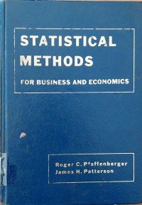 Statistical Methods For Business and Economics