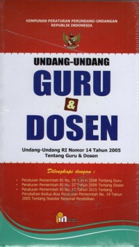 Undang-Undang Guru dan Dosen