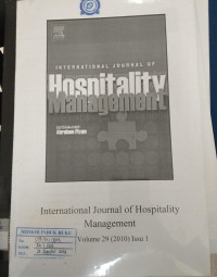 International Journal of Hospitality Management Vol. 29, No. 1