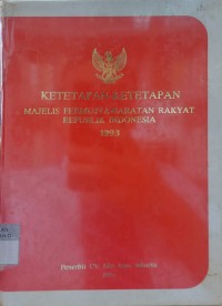 Ketetapan-Ketetapan MPR RI 1993