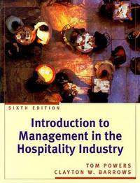 Introduction To Management In The Hospitality Industry