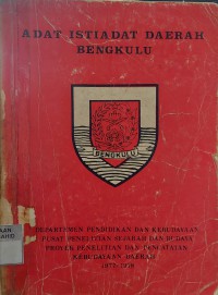 Adat Istiadat Daerah Bengkulu