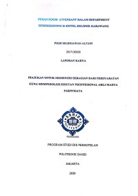 Peran Room Attendant dalam Departement Housekeeping di Hotel Delonix Karawang