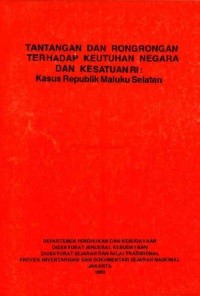 Image of Tantangan dan Rongrongan Terhadap Keutuhan Negara dan Kesatuan: Kasusu Republik Maluku Selatan