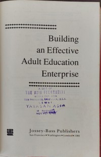 Image of Building An Effective Adult Education Enterprise