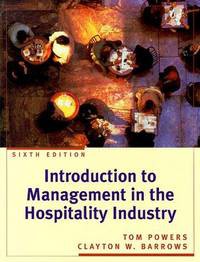 Image of Introduction To Management In The Hospitality Industry