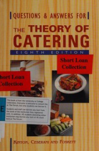 Image of Questions & Answers For The Theory of Catering
