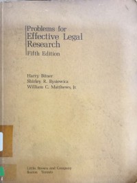 Image of Problems For Effektive Legar Research