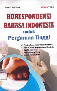 Image of Korespondensi Bahasa Indonesia untuk Perguruan Tinggi
